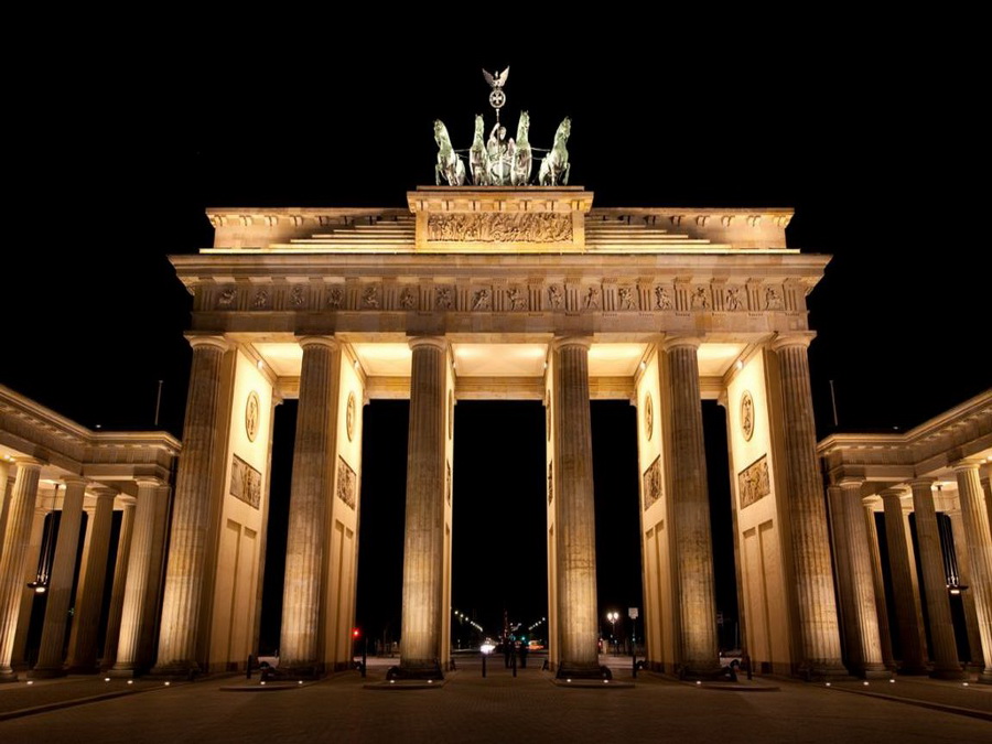 Нічна панорама - Бранденбурзькі ворота, Берлін